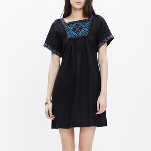 Madewell Embroidered Wander Linen Dress XS